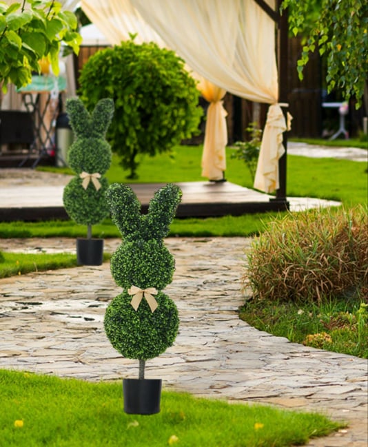 🐇Spring Sales - Outdoor Artificial Turf Bunny-Shaped Topiary Tree(FREE SHIPPING)