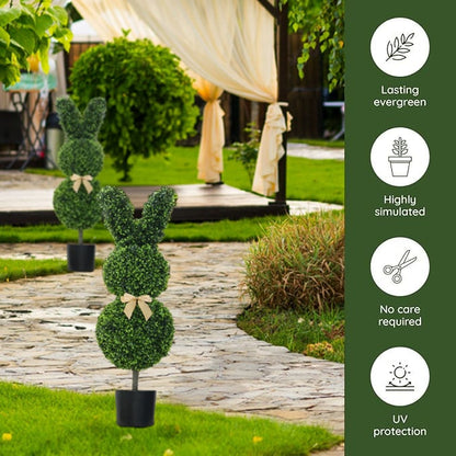 🐇Spring Sales - Outdoor Artificial Turf Bunny-Shaped Topiary Tree(FREE SHIPPING)