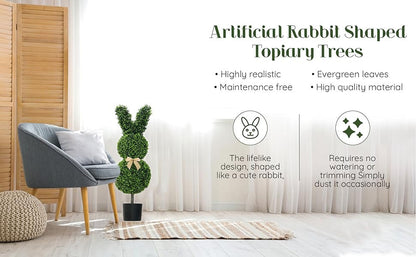 🐇Spring Sales - Outdoor Artificial Turf Bunny-Shaped Topiary Tree(FREE SHIPPING)