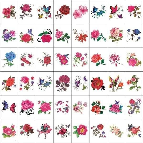 ❤️ Trendy 3D Tattoo Stickers 50 PCS